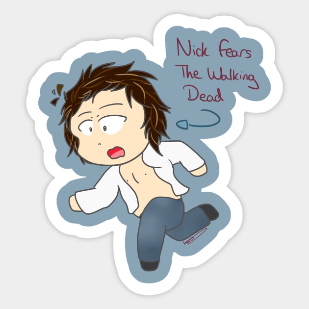 Nick Fears The Walking Dead Sticker by oh_shoot_arts